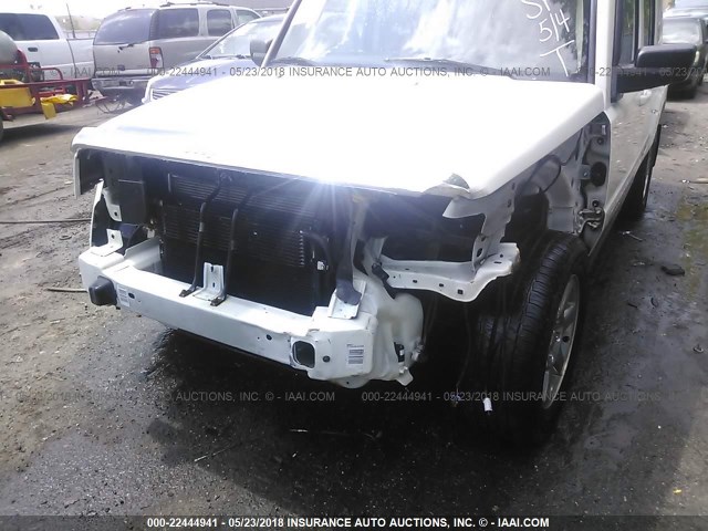 1J8HG58286C145708 - 2006 JEEP COMMANDER LIMITED WHITE photo 6