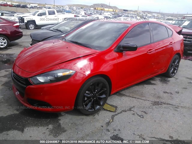 1C3CDFFA9GD822050 - 2016 DODGE DART SXT SPORT RED photo 2