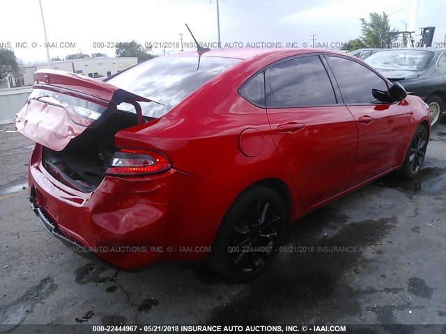 1C3CDFFA9GD822050 - 2016 DODGE DART SXT SPORT RED photo 4