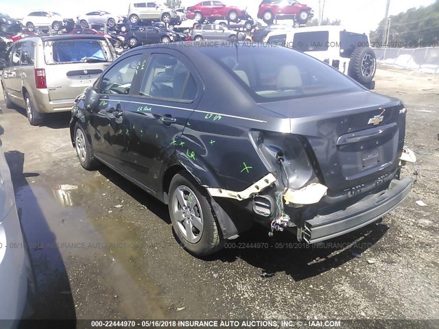 1G1JA5SH1D4131494 - 2013 CHEVROLET SONIC LS 灰色 照片 3