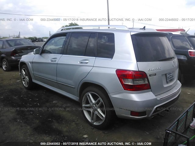 WDCGG5GBXBF640306 - 2011 MERCEDES-BENZ GLK 350 SILVER photo 3