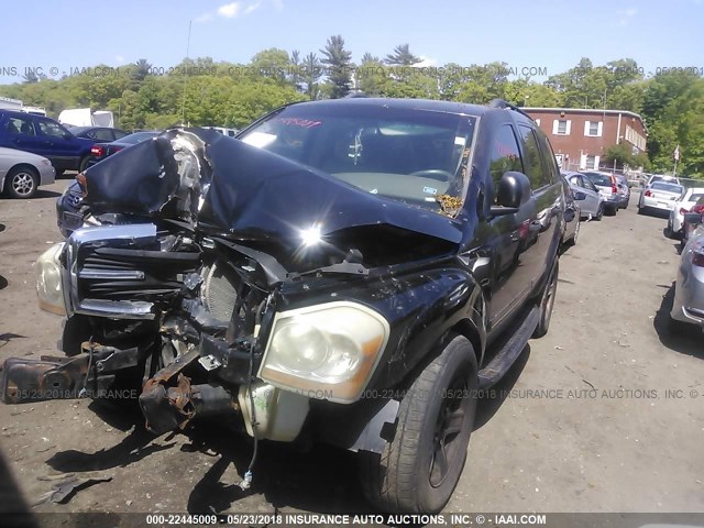 1D4HB58N64F173876 - 2004 DODGE DURANGO LIMITED BLACK photo 2