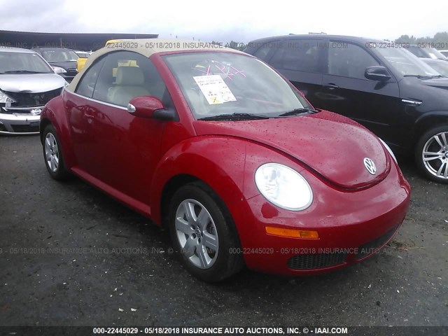 3VWRF31Y77M407023 - 2007 VOLKSWAGEN NEW BEETLE CONVERTIBLE OPTION PKG 1 RED photo 1