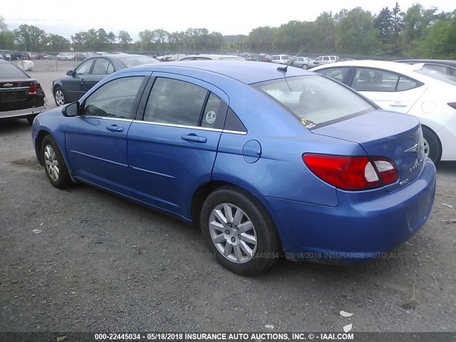 1C3LC46K08N212050 - 2008 CHRYSLER SEBRING LX BLUE photo 3