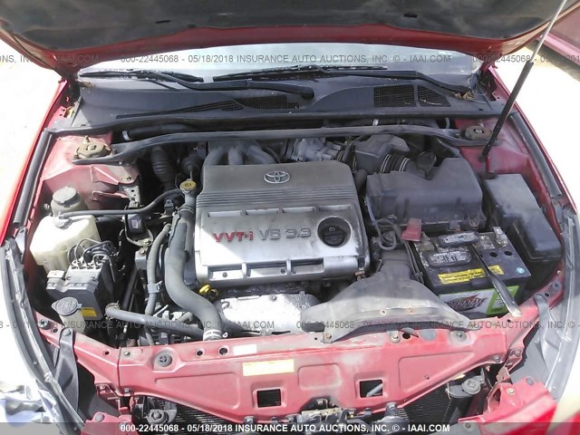 4T1FA38PX4U027484 - 2004 TOYOTA CAMRY SOLARA SE/SLE წითელი ფოტო 10