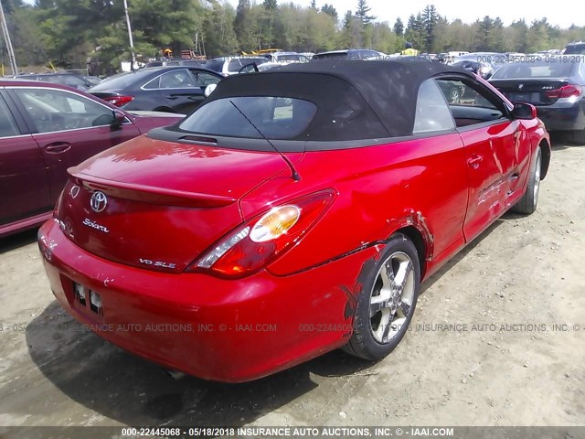 4T1FA38PX4U027484 - 2004 TOYOTA CAMRY SOLARA SE/SLE წითელი ფოტო 4