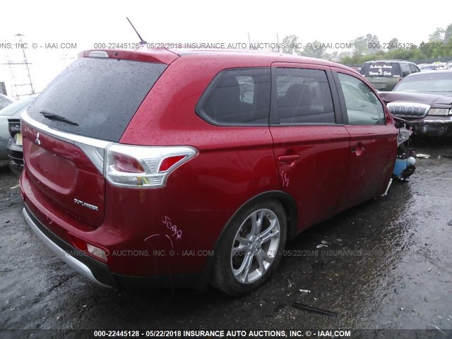 JA4AD3A32FZ011731 - 2015 MITSUBISHI OUTLANDER SE RED photo 4