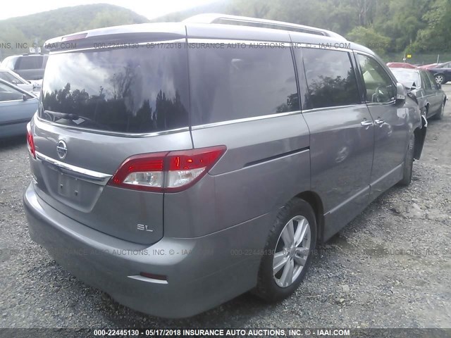 JN8AE2KP1D9064453 - 2013 NISSAN QUEST S/SV/SL/LE GRAY photo 4