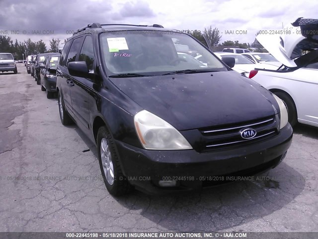 KNDMB233576173677 - 2007 KIA SEDONA EX/LX BLACK photo 6