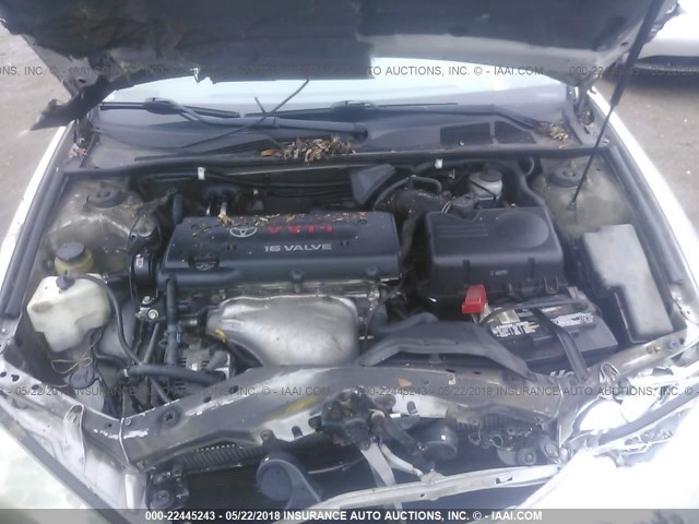 4T1BE32K02U101587 - 2002 TOYOTA CAMRY LE/XLE/SE ვერცხლისფერი ფოტო 10