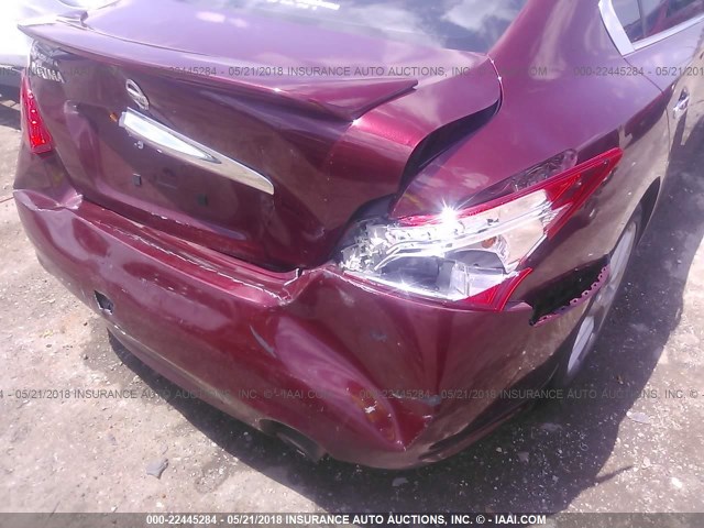 1N4AA5AP4BC843023 - 2011 NISSAN MAXIMA S/SV BURGUNDY photo 6