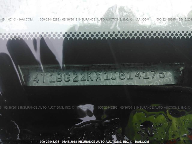 4T1BG22KX1U814175 - 2001 TOYOTA CAMRY CE/LE/XLE 蓝色 照片 9