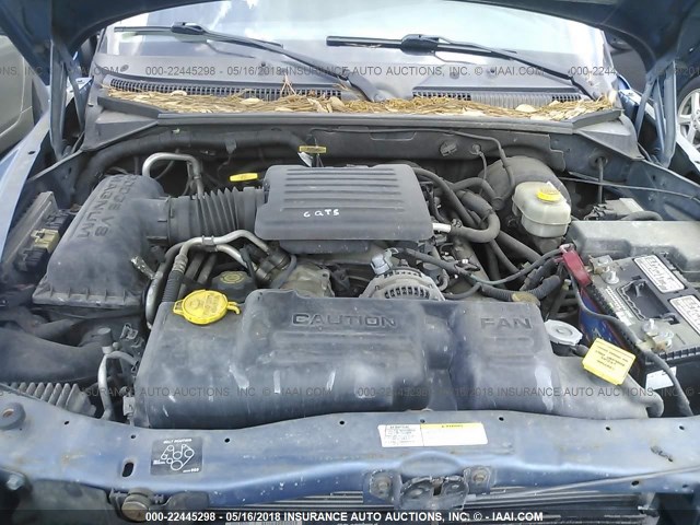 1B4HS48N62F132844 - 2002 DODGE DURANGO SLT BLUE photo 10