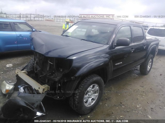 3TMJU62N09M078146 - 2009 TOYOTA TACOMA DOUBLE CAB PRERUNNER BLACK photo 2