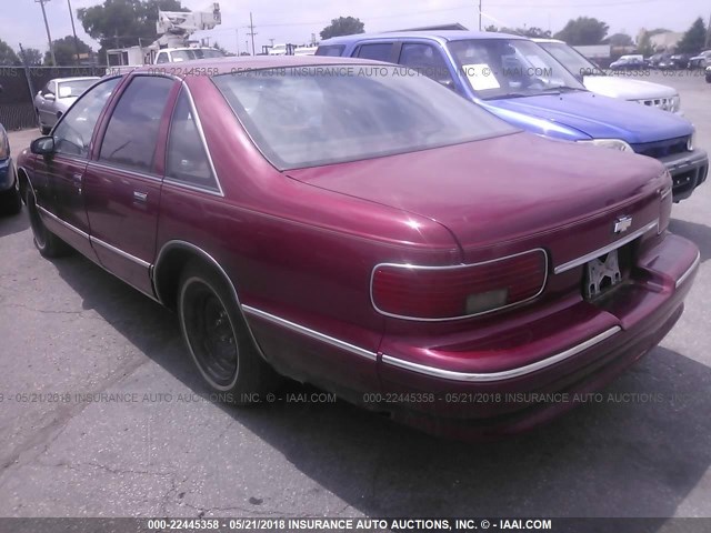 1G1BN52W5RR155556 - 1994 CHEVROLET CAPRICE CLASSIC LS MAROON photo 3