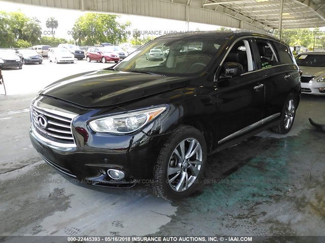 5N1AL0MN1DC329839 - 2013 INFINITI JX35 BLACK photo 2