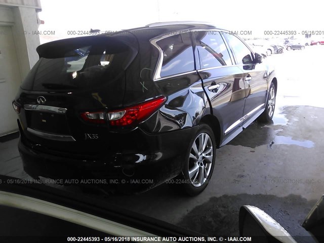 5N1AL0MN1DC329839 - 2013 INFINITI JX35 BLACK photo 4