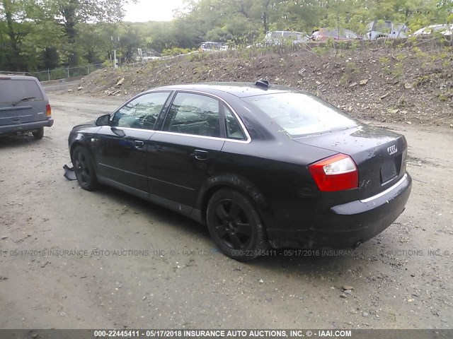 WAULT68E84A023823 - 2004 AUDI A4 3.0 QUATTRO BLACK photo 3