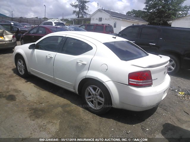 1B3LC56B59N562441 - 2009 DODGE AVENGER SXT/R/T WHITE photo 3