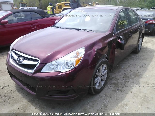 4S3BMBC67A3224990 - 2010 SUBARU LEGACY 2.5I PREMIUM RED photo 2