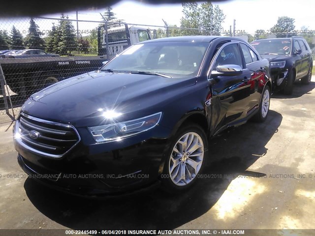 1FAHP2F8XJG126307 - 2018 FORD TAURUS LIMITED BLACK photo 2