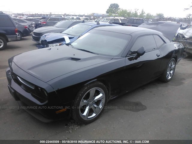 2C3CDYAG8DH524384 - 2013 DODGE CHALLENGER SXT BLACK photo 2