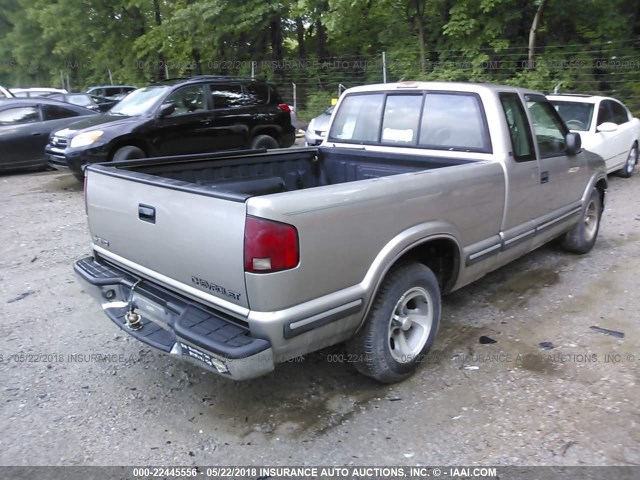 1GCCS19X9XK223603 - 1999 CHEVROLET S TRUCK S10 GRAY photo 4