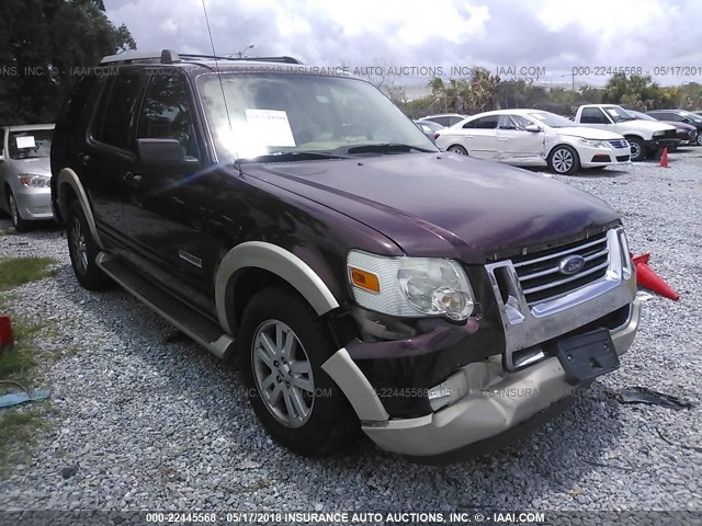 1FMEU64816UA24771 - 2006 FORD EXPLORER EDDIE BAUER BURGUNDY photo 1