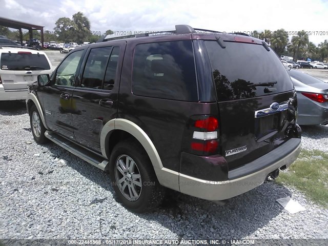 1FMEU64816UA24771 - 2006 FORD EXPLORER EDDIE BAUER BURGUNDY photo 3