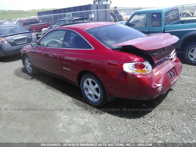 2T1CF28P32C600741 - 2002 TOYOTA CAMRY SOLARA SE/SLE წითელი ფოტო 3