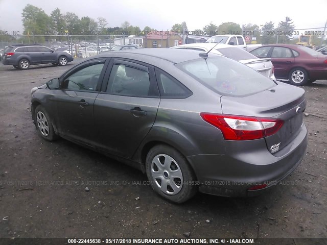 1FADP3E26EL357333 - 2014 FORD FOCUS S GRAY photo 3