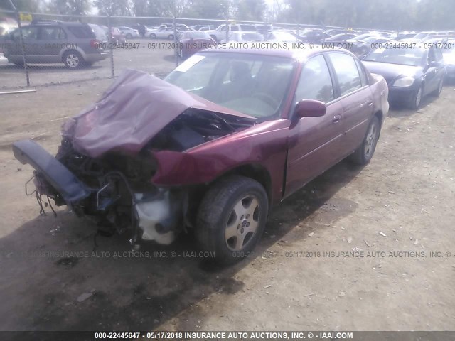 1G1NE52J62M680484 - 2002 CHEVROLET MALIBU LS 栗色 照片 2