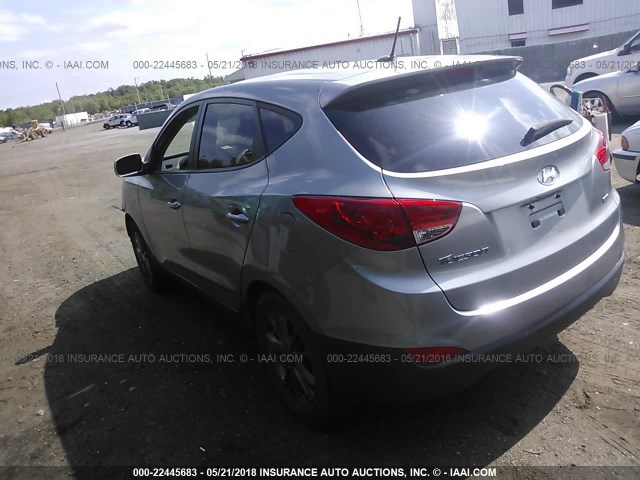 KM8JTCAF2FU040836 - 2015 HYUNDAI TUCSON GLS GRAY photo 3