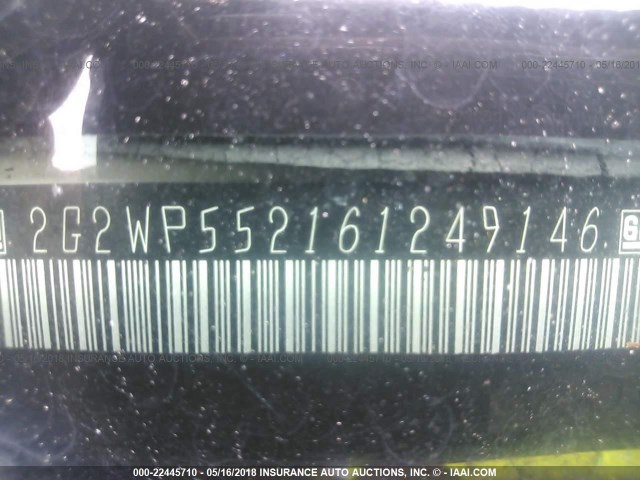 2G2WP552161249146 - 2006 PONTIAC GRAND PRIX WHITE photo 9