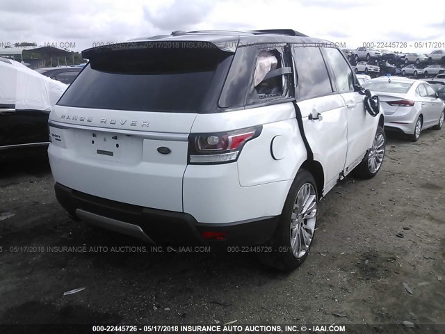 SALWR2WF3EA381246 - 2014 LAND ROVER RANGE ROVER SPORT HSE WHITE photo 4