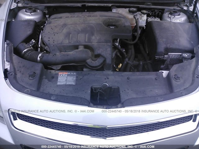 1G1ZC5E04CF321148 - 2012 CHEVROLET MALIBU 1LT ვერცხლისფერი ფოტო 10