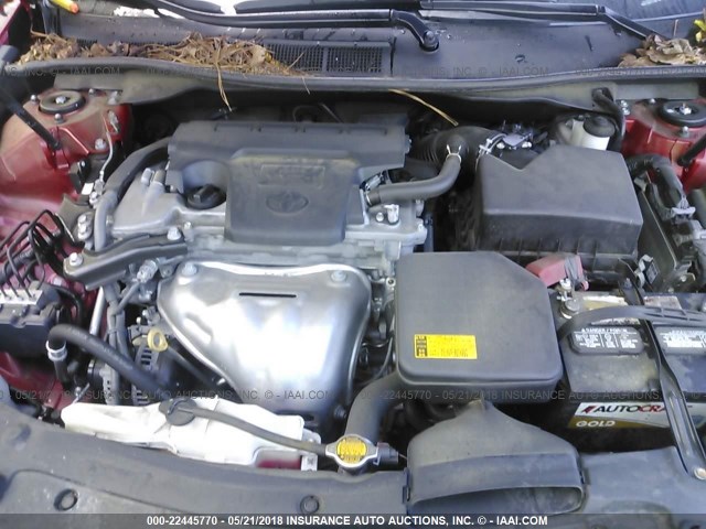 4T1BF1FK7DU670287 - 2013 TOYOTA CAMRY L/SE/LE/XLE 红色 照片 10