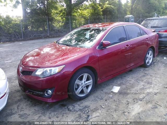 4T1BF1FK7DU670287 - 2013 TOYOTA CAMRY L/SE/LE/XLE 红色 照片 2