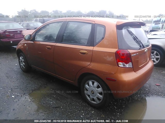 KL1TG62675B313370 - 2005 CHEVROLET AVEO LT ORANGE photo 3