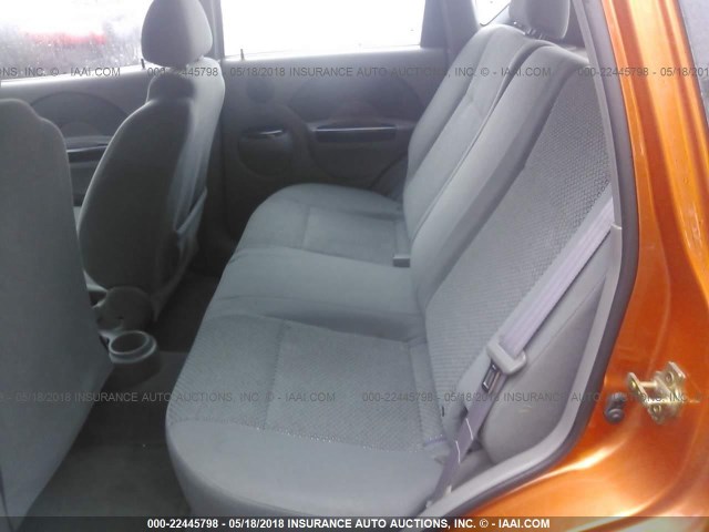 KL1TG62675B313370 - 2005 CHEVROLET AVEO LT ORANGE photo 8