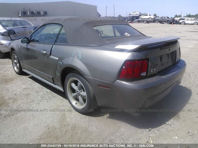 1FAFP45X12F235354 - 2002 FORD MUSTANG GT GRAY photo 3
