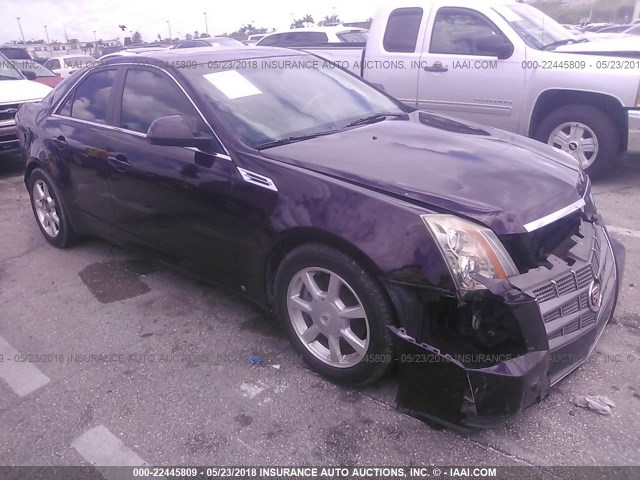 1G6DF577590172573 - 2009 CADILLAC CTS PURPLE photo 1