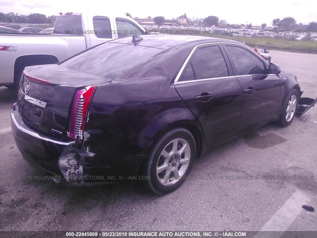 1G6DF577590172573 - 2009 CADILLAC CTS PURPLE photo 4