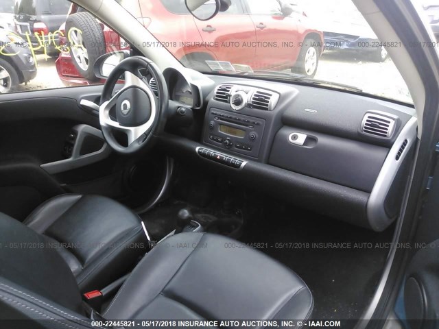 WMEEJ31X29K226673 - 2009 SMART FORTWO PURE/PASSION BLUE photo 5