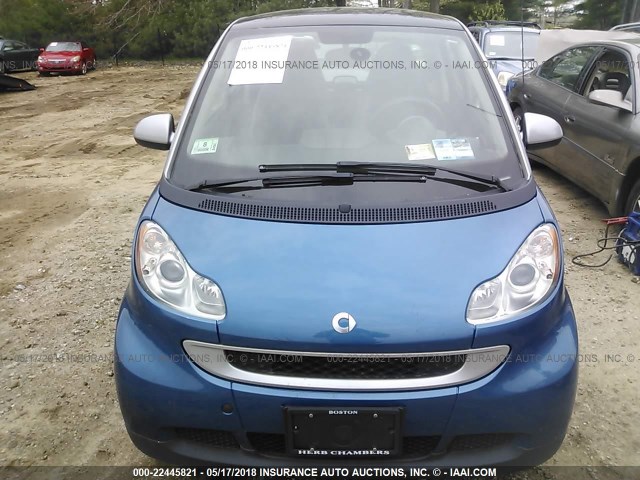 WMEEJ31X29K226673 - 2009 SMART FORTWO PURE/PASSION BLUE photo 6