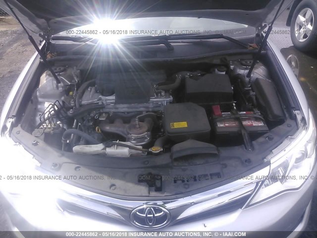 4T4BF1FK0DR279486 - 2013 TOYOTA CAMRY L/SE/LE/XLE SILVER photo 10