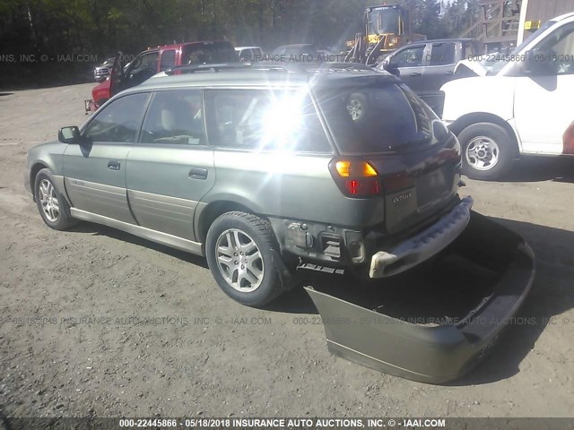 4S3BH675747632402 - 2004 SUBARU LEGACY OUTBACK AWP GREEN photo 3