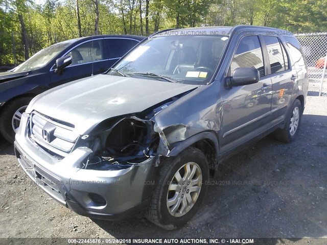 JHLRD78976C002748 - 2006 HONDA CR-V SE/EX GRAY photo 2