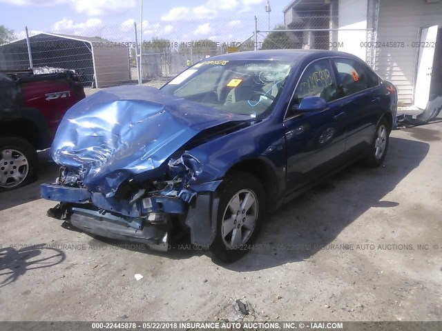 2G1WT58K669347554 - 2006 CHEVROLET IMPALA LT BLUE photo 2