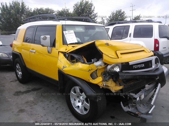 JTEZU11F080019885 - 2008 TOYOTA FJ CRUISER YELLOW photo 1